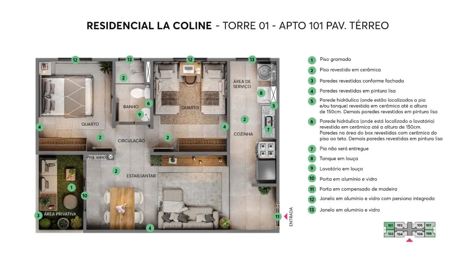 Piscina adulto e infantil com deck e espreguiçadeiras